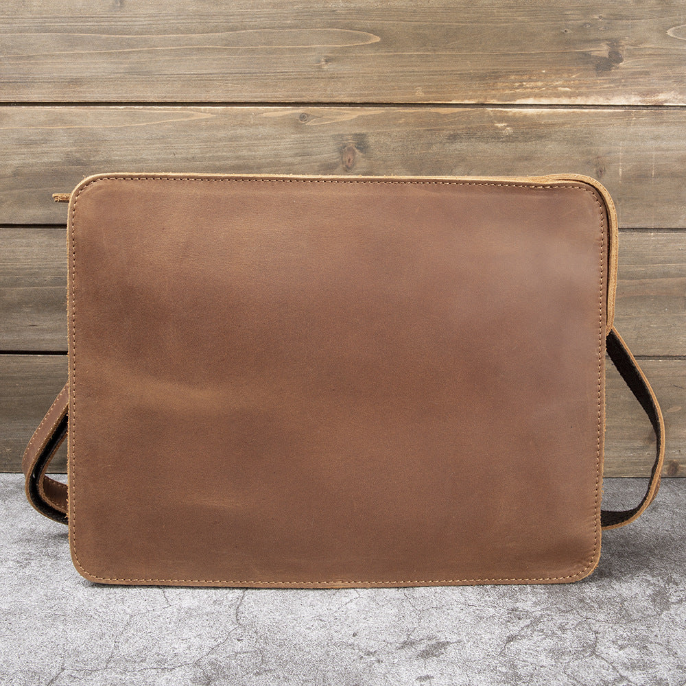Men's Business Envelope Wrist First Layer Cowhide Shoulder Bags