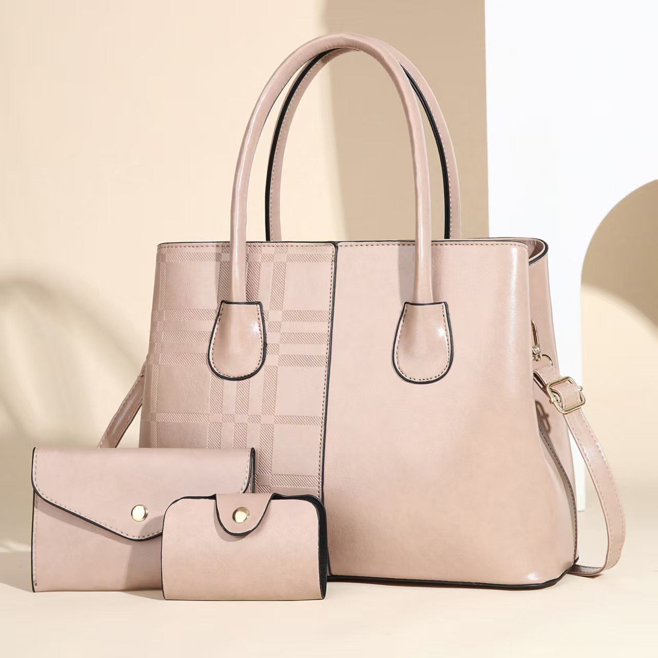 Women's Large Capacity Portable Fashion Striped Women's Shoulder Bag