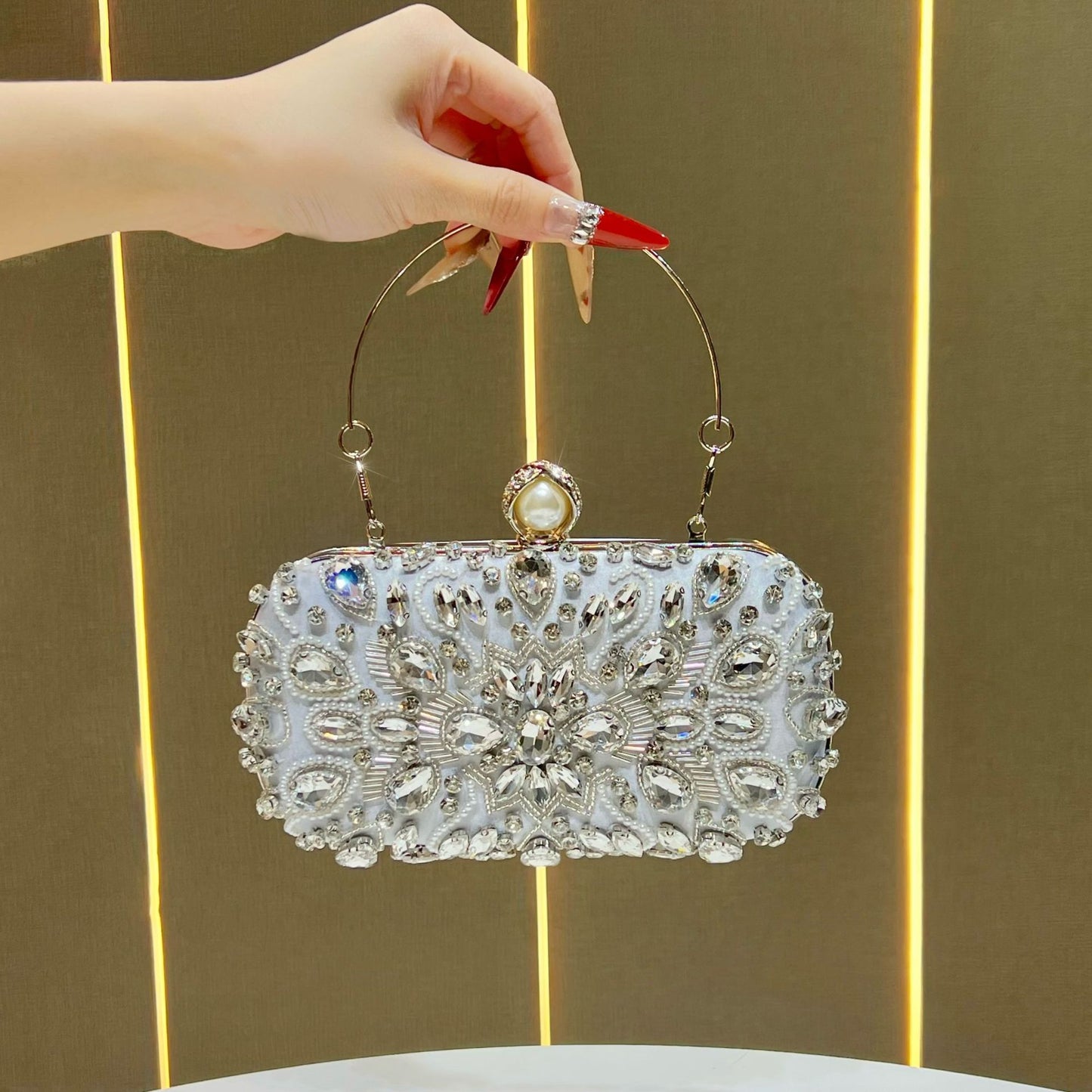 Women's Rhinestone Clutch Diamond Exquisite Niche Banquet Dinner Bag