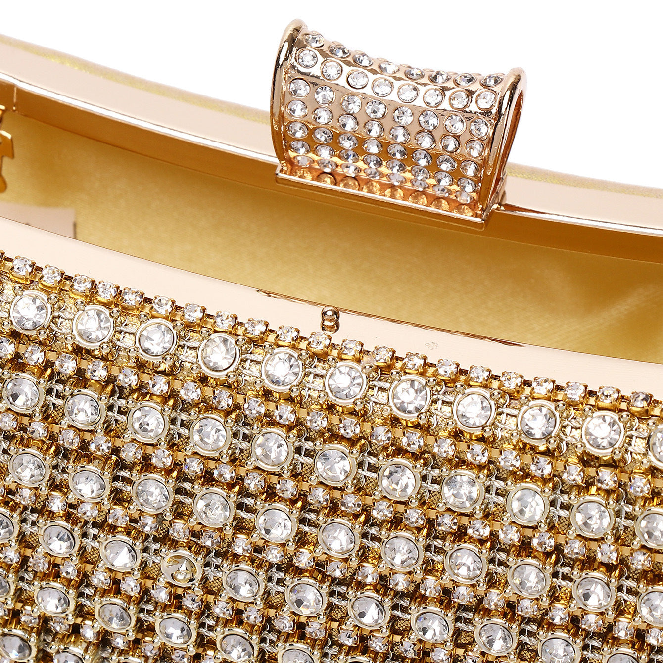 Women's Light Luxury Dress With Fashionable Golden Handbags