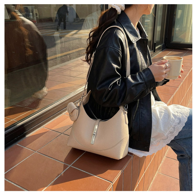 Women's Korean Style Niche Soft Leather Lazy Temperament Handbags