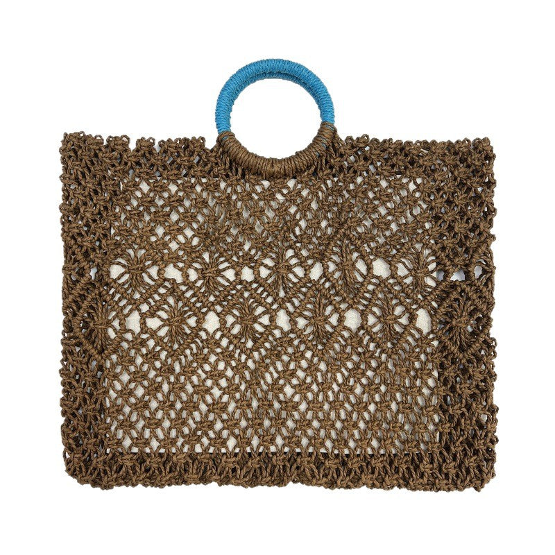 Women's Straw Hollow Woven Large Capacity Summer Handbags