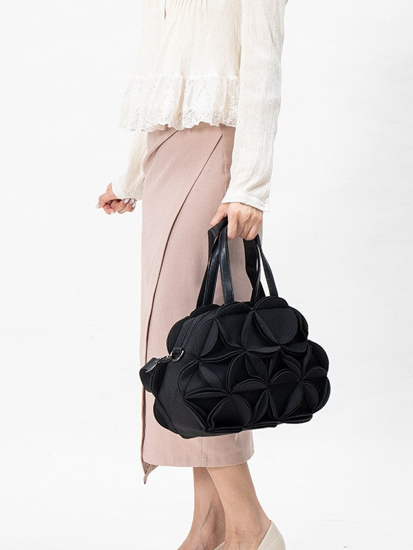 Women's Design Flower Shape Stitching Floral Three-dimensional Women's Shoulder Bag