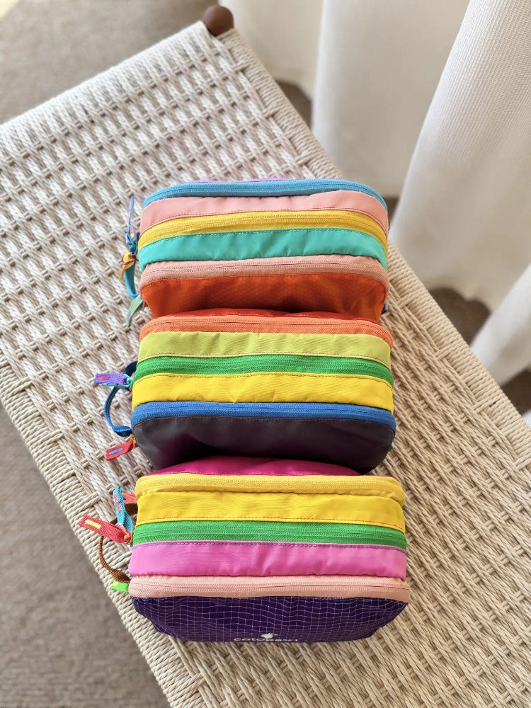 Dopamine Color Matching Alpaca Makeup Wash Portable Toiletry Waterproof Women's Chest Bag, Fanny Pack