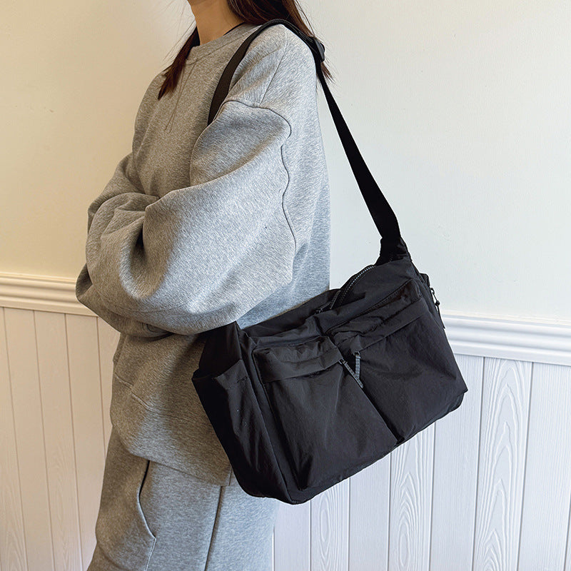 Women's & Men's Simple Nylon Cloth Large Capacity Totes Bags