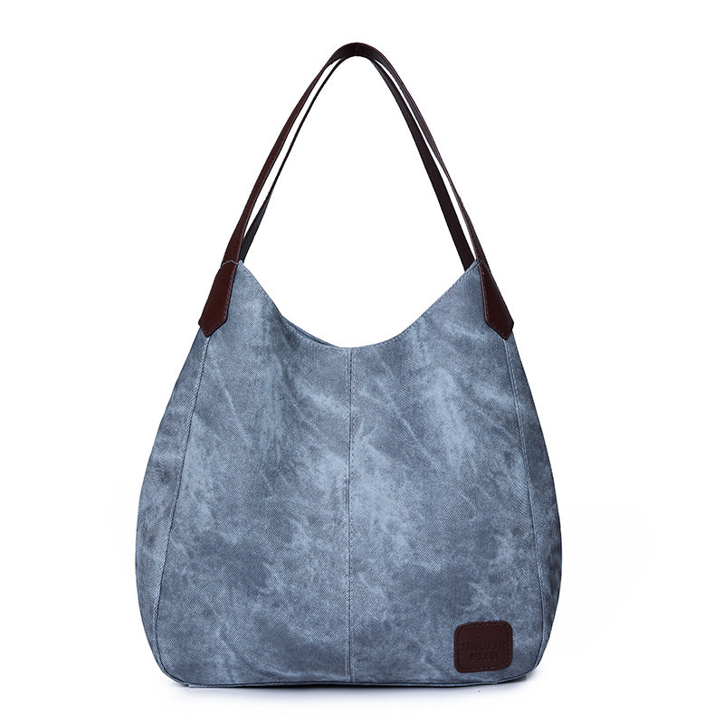 Women's Mom Large Capacity Washed Leather Fashion Women's Shoulder Bag
