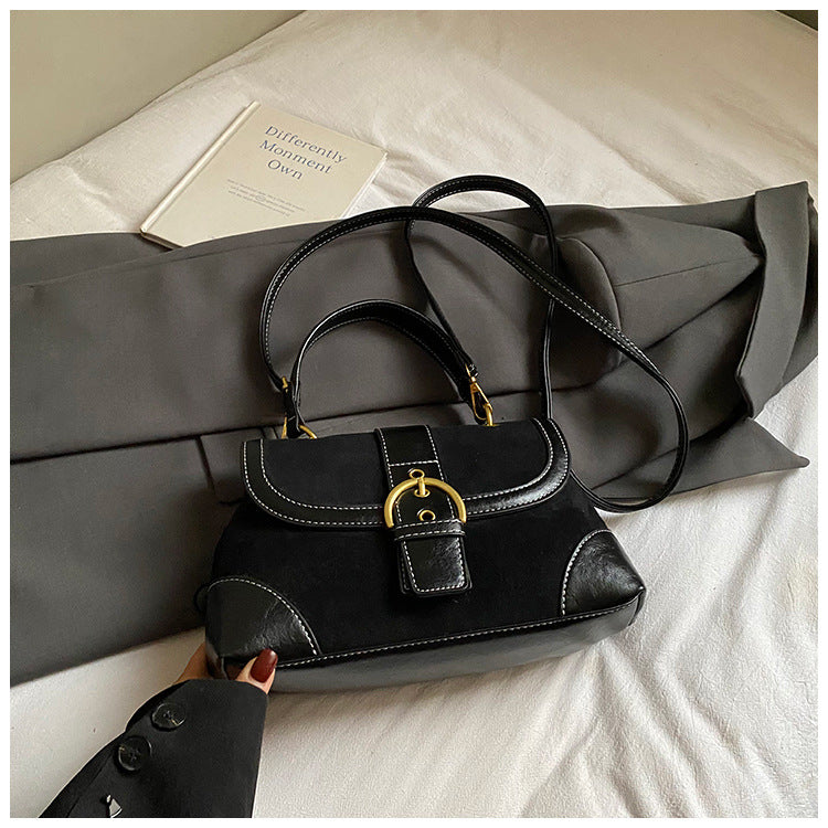 Women's Suede Portable Saddle Fashion Advanced Texture Bags