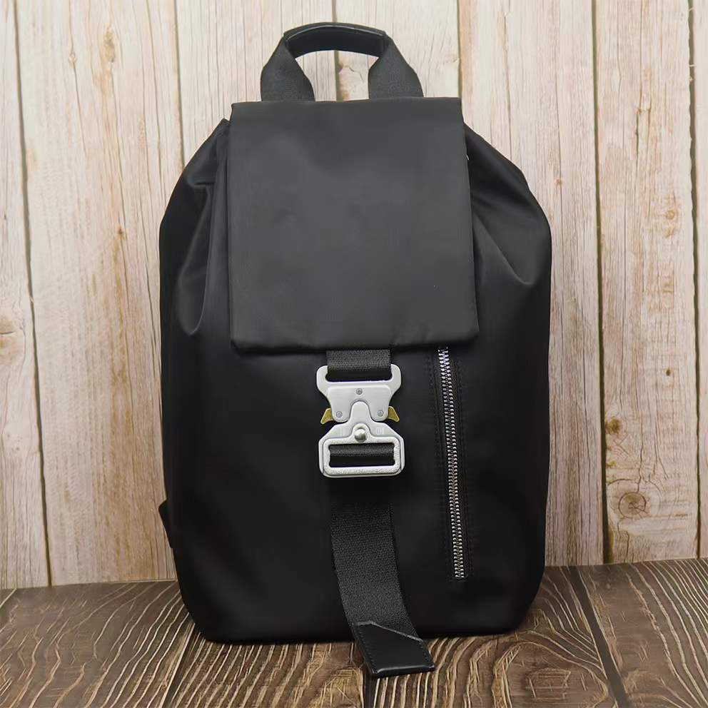Women's & Men's Upgrade Black Nylon Function Couple Fashion Leisure Backpack