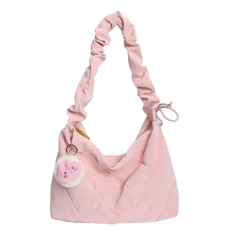 Women's Pure Color Large Capacity Pleated Design Leisure Backpack