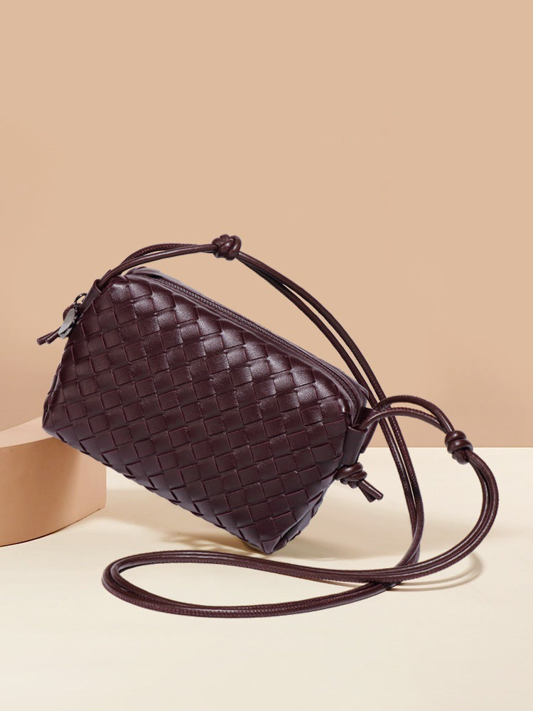 Women's Solid Color Woven One Fashion Fashionable Large Bags