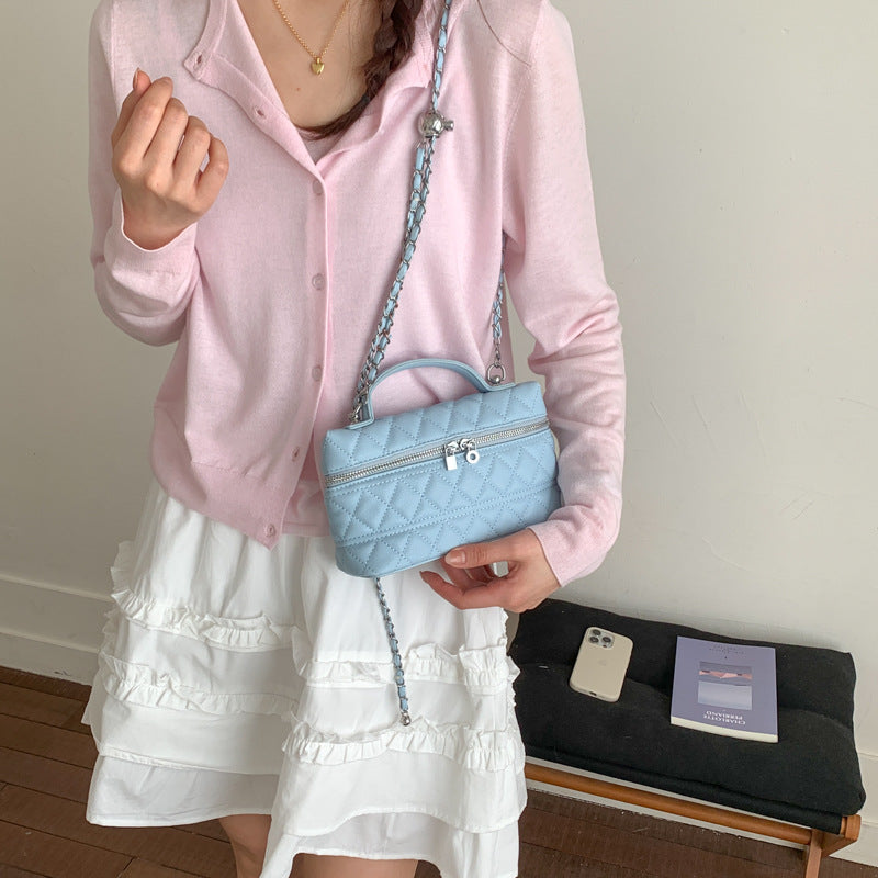 Women's Design Simple Elegant Diamond High-grade Small Square Bag