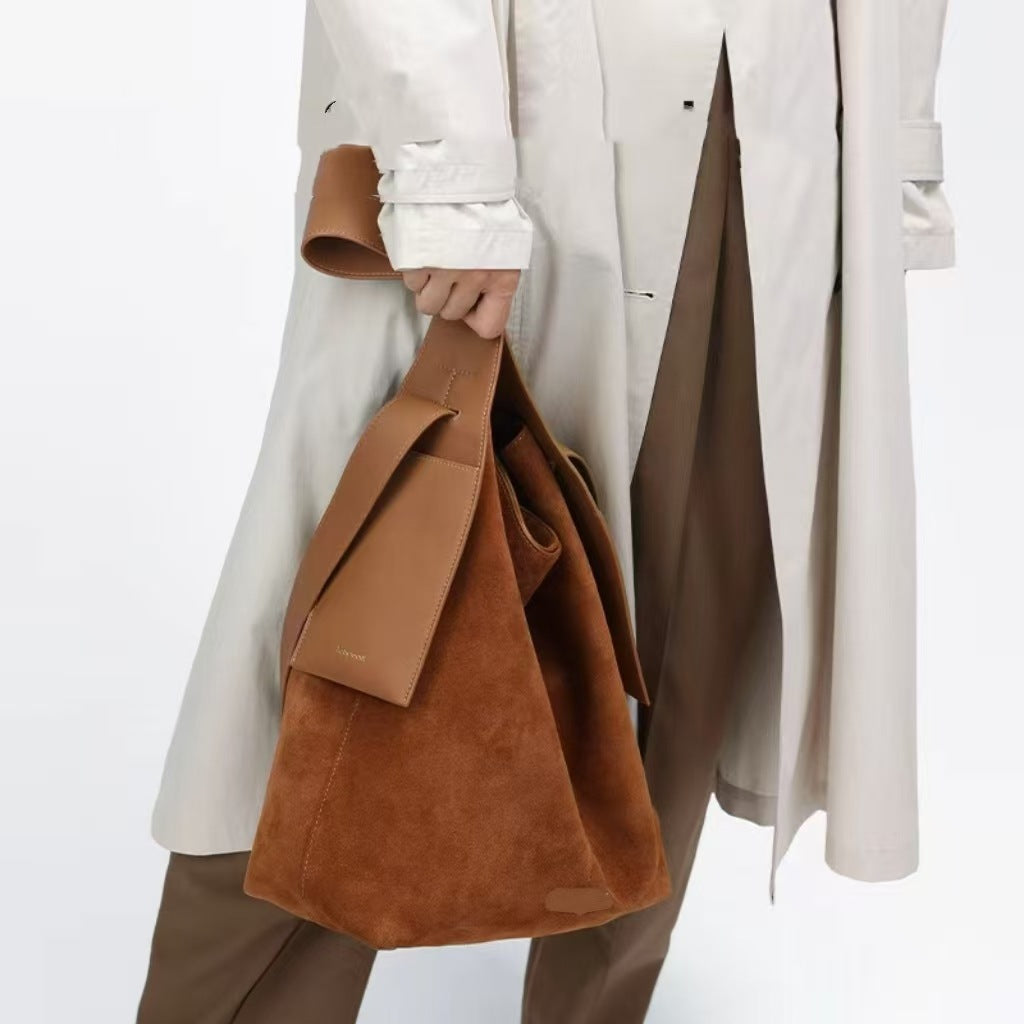 Women's Suede Hanging Ear Large Capacity Lazy Tote Bag