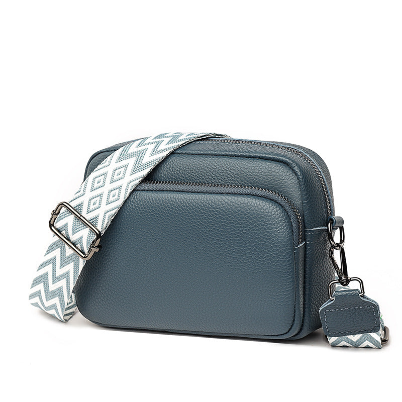 Women's First Layer Cowhide Genuine Leather Trendy Simple Solid Women's Shoulder Bag