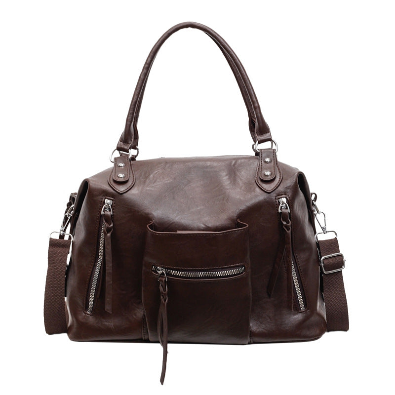 Women's Retro Commuter Portable Winter Fashion Textured Bags
