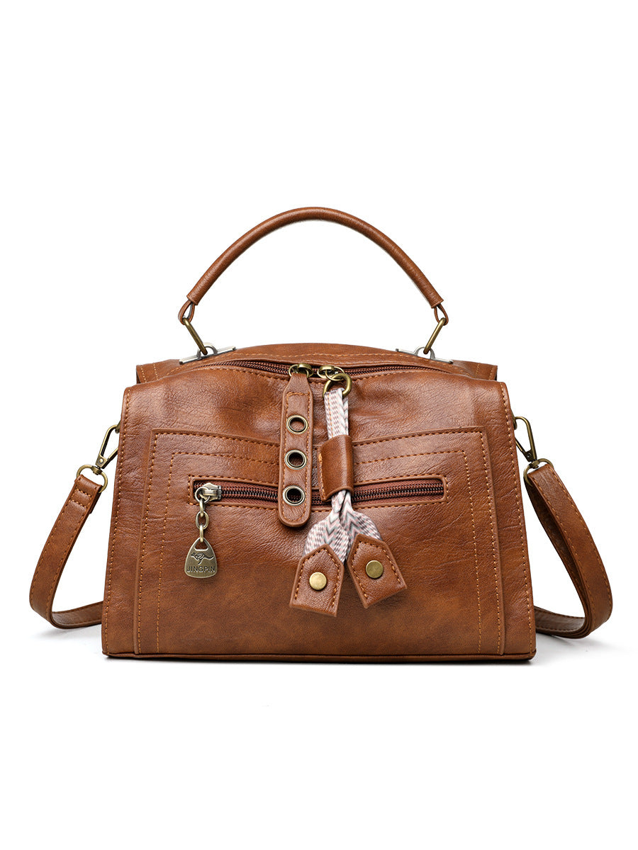 Women's Winter Fashion Soft Leather Pillow Women's Messenger Bag
