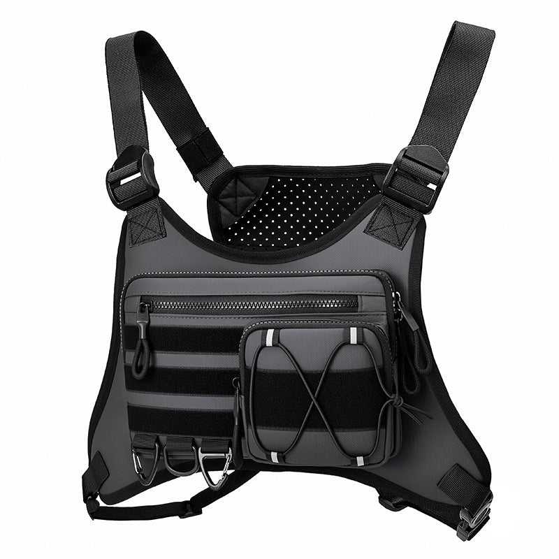 Vest Leisure Reflective Riding Adjustable Permeable Men's Chest Bag