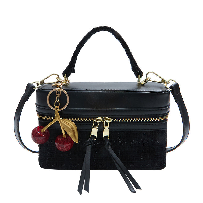 Women's Classic Style Box Fashion Tweed Knitted With Small Square Bags