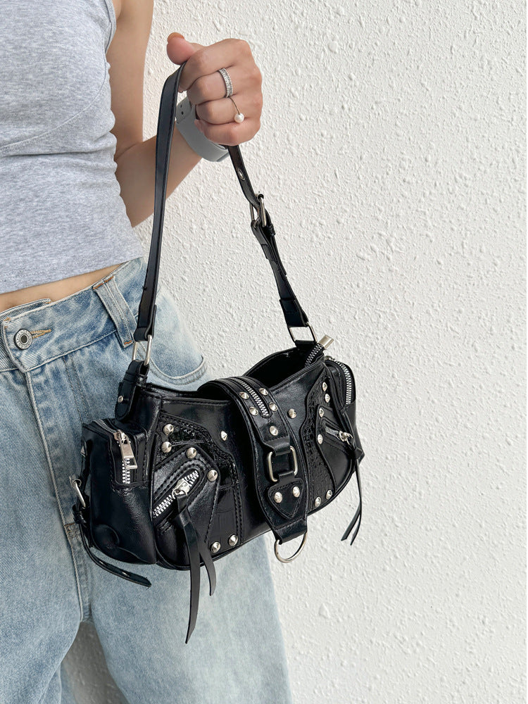 Women's High-grade Motorcycle Minority Fashion Underarm Hot Women's Shoulder Bag