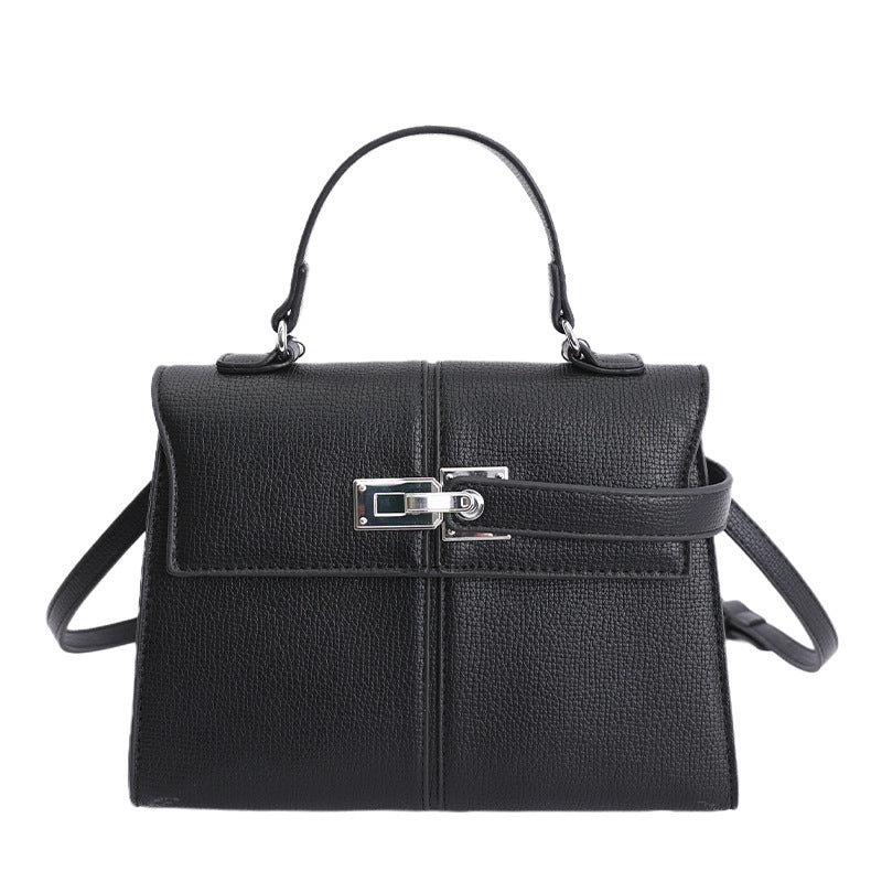 Textured Lychee Pattern Fashionable Mild Luxury Retro Women's Shoulder Bag