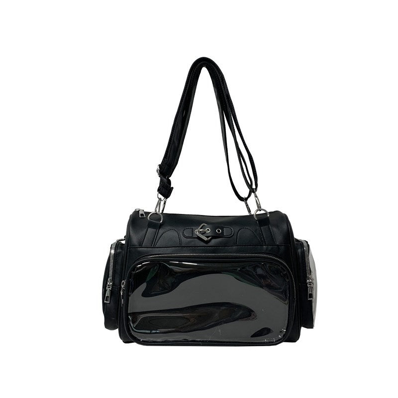 Women's Transparent Cartoon Shoulders One College Style Women's Shoulder Bag