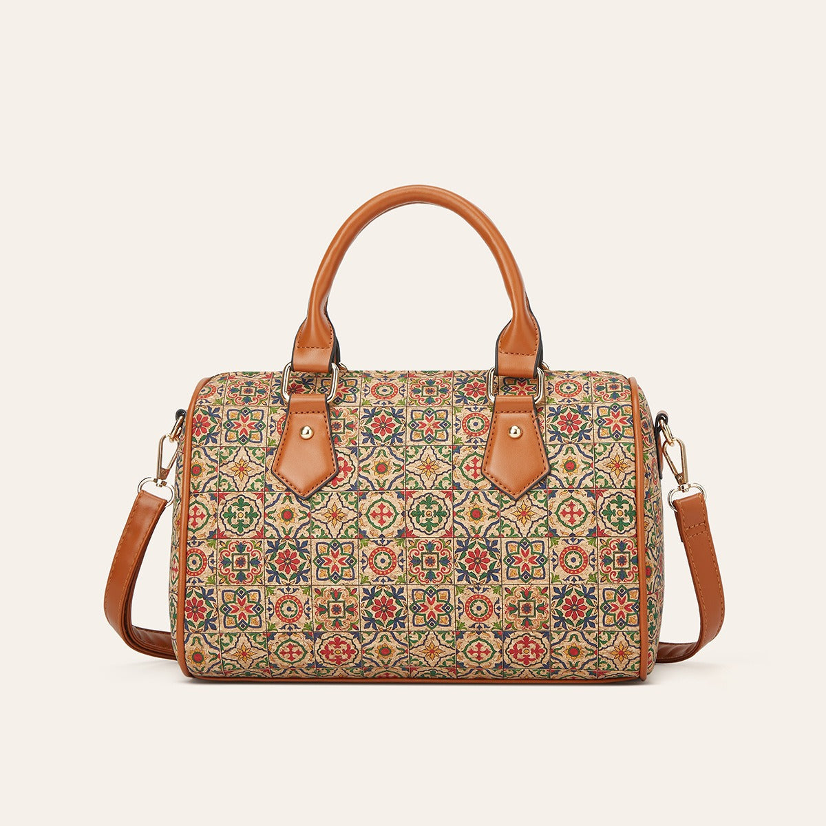 Women's Print Pillow Fashion Portable Large Capacity Cork Tree Women's Handbag