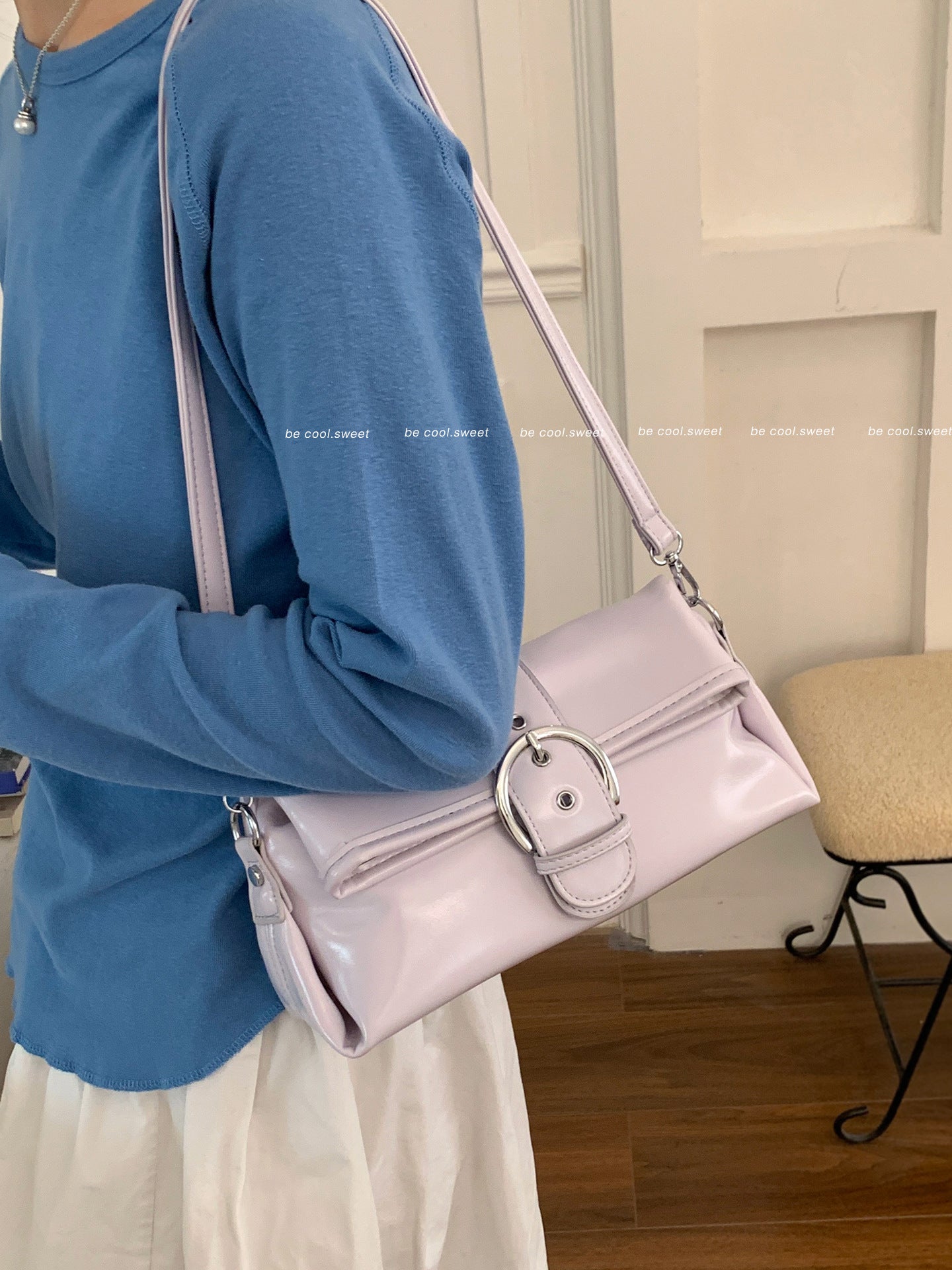 Women's Korean Fashion Pouches Commuter Simple Small Square Bag