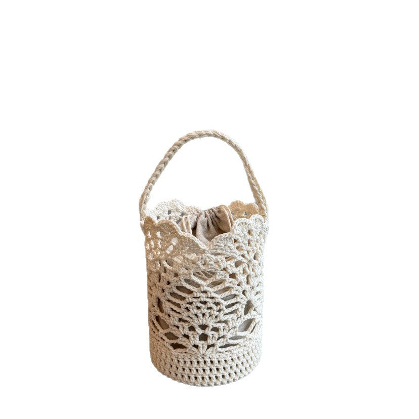 Beach Hand-woven Hollow Portable Vegetable Basket Shoulder Bags