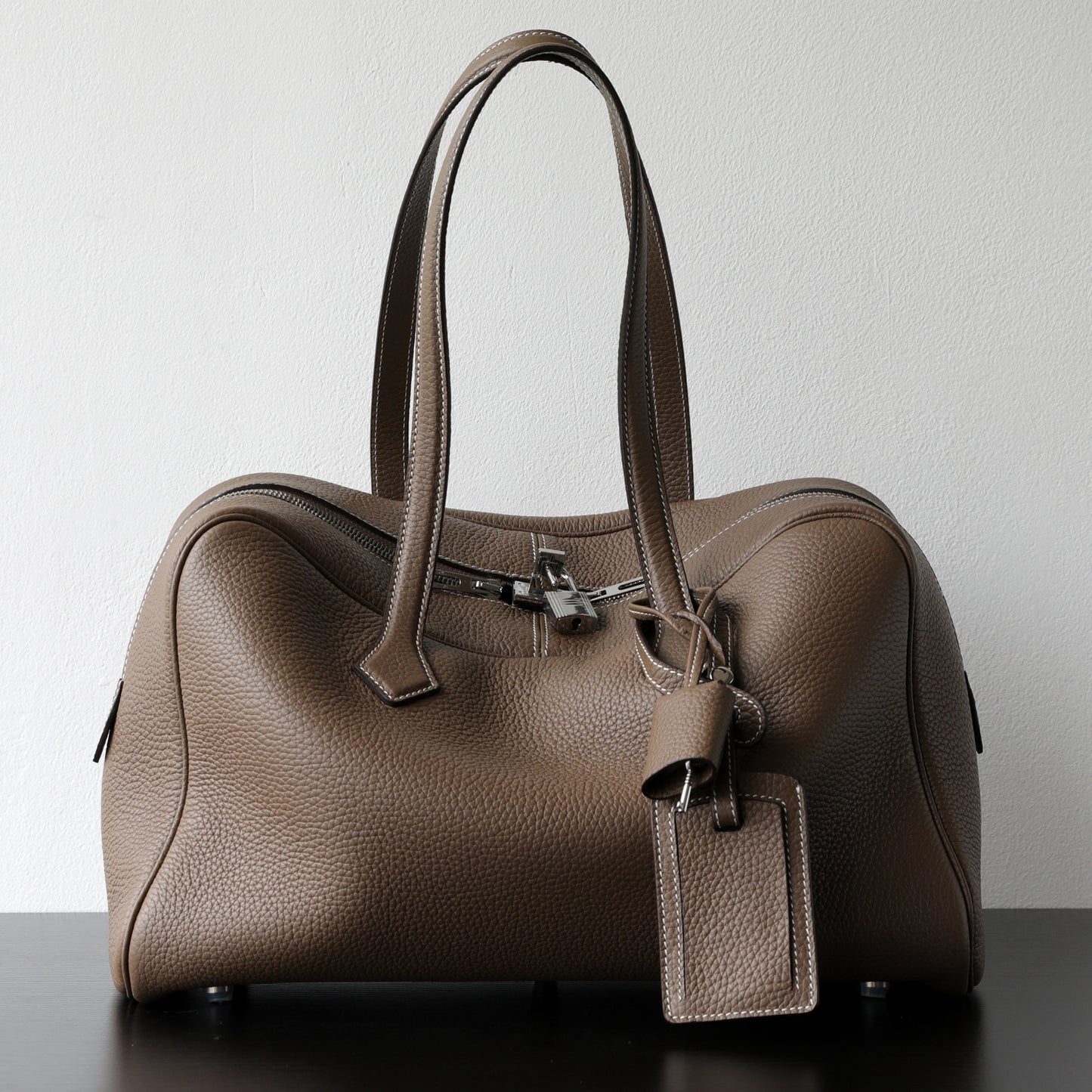 Women's Luxury First Layer Cowhide Boston Genuine Simple Bowling Underarm Bags