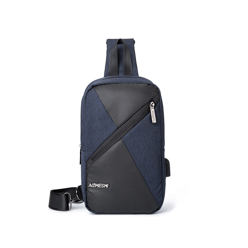 Men's Simple Fashion Commuter Portable Daily Cycling Men's Chest Bag