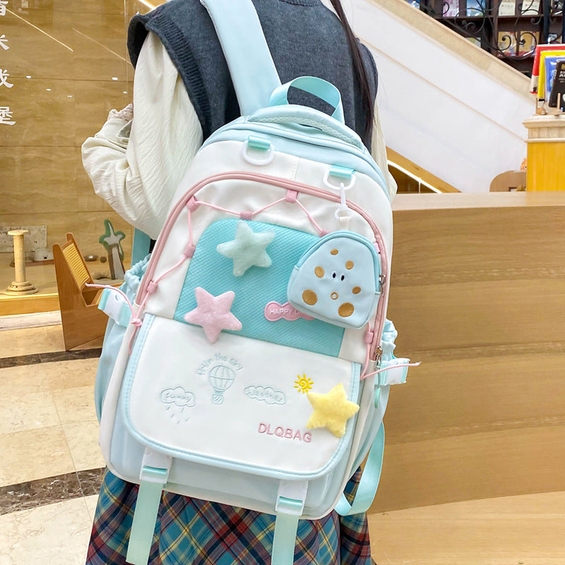 Children's Junior High Burden Reduction Large Capacity Primary Leisure Backpack