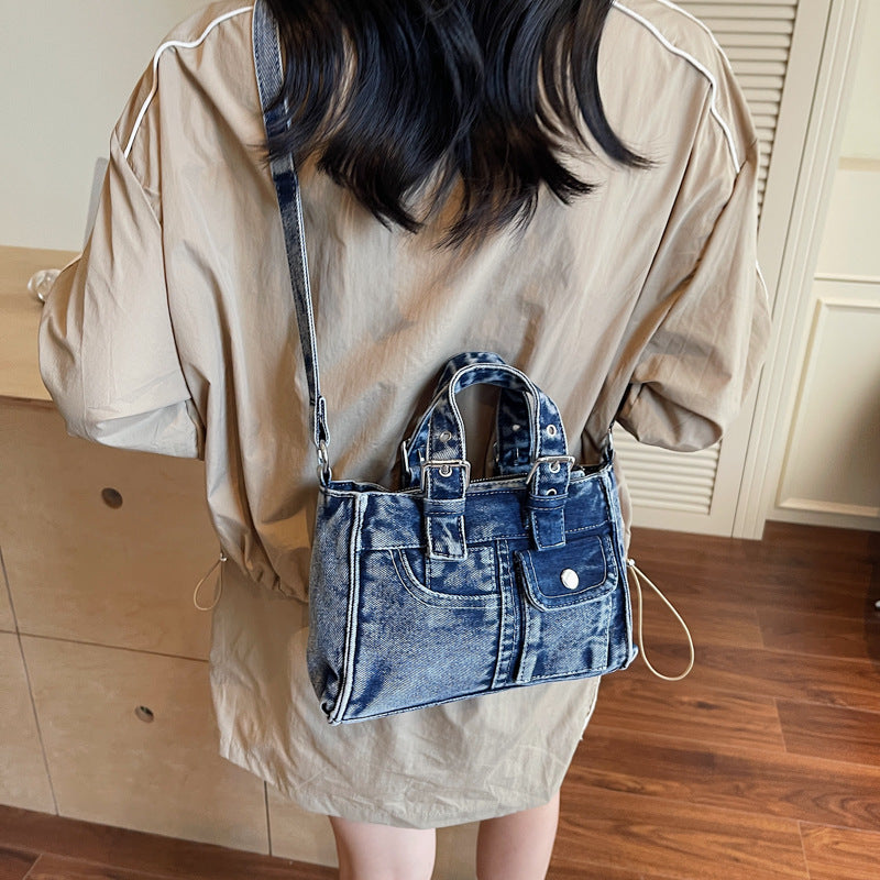 Women's Denim Fashion Commuter Large Capacity Pillow Bags