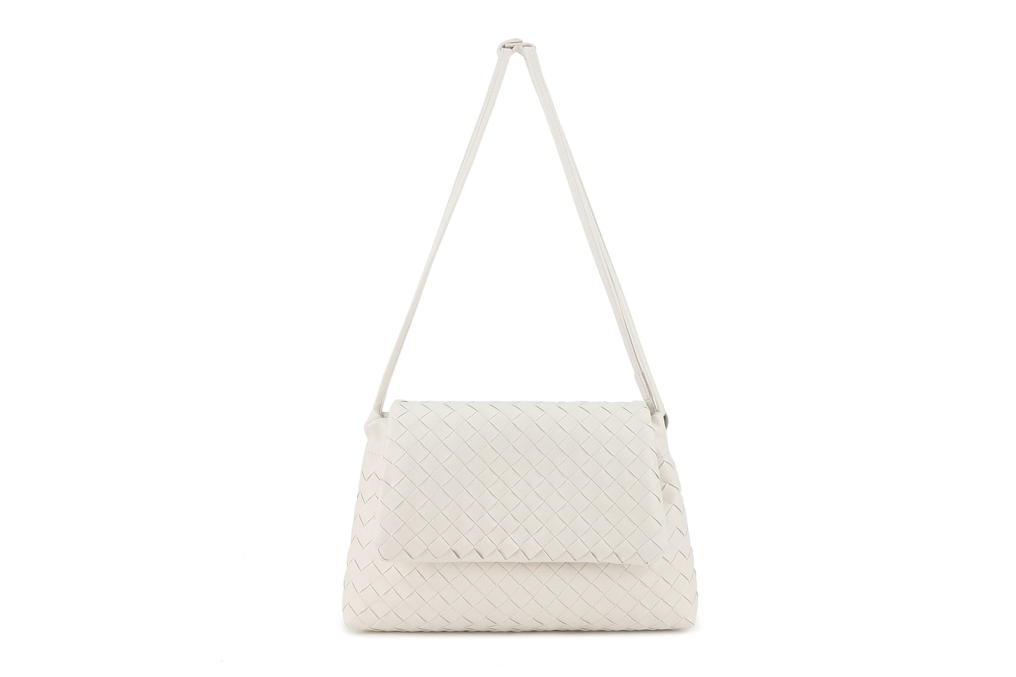 Summer Authentic Leather Weave Clamshell Drawstring Underarm Women's Shoulder Bag