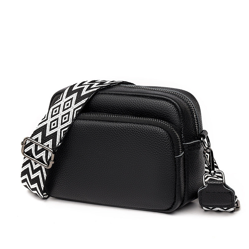 Women's First Layer Cowhide Genuine Leather Trendy Simple Solid Women's Shoulder Bag