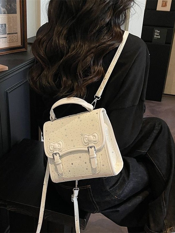 Women's Korean Style Solid Color Design Cute Fashion Leisure Backpack