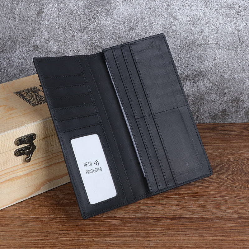 Men's Leather Real Long Suit First Layer Men's Wallet