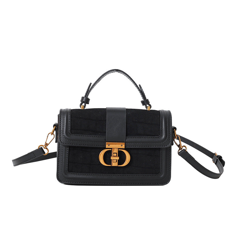Retro Portable Advanced Texture Design Light Small Square Bag