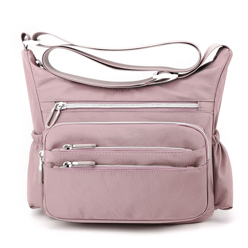 Simple Trendy Large Capacity Textured Nylon Women's Shoulder Bag