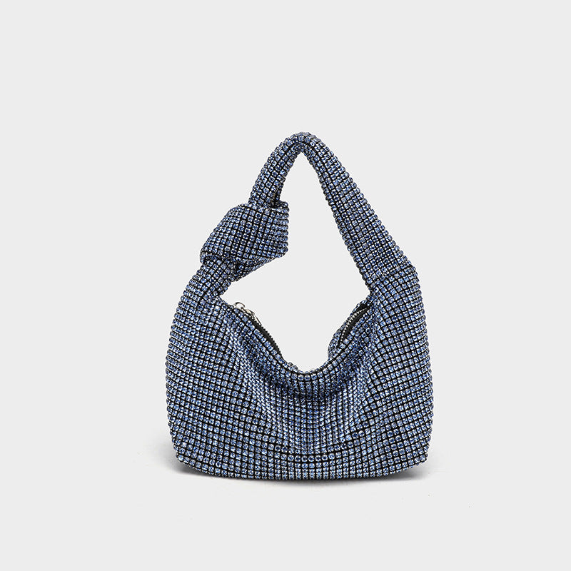 Women's Full Diamond Grade Rhinestone Chain Portable Bucket Bags