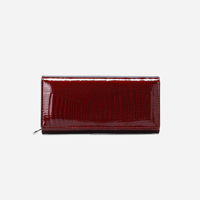 Charming Women's Crocodile Pattern Long Clutch Ladies Wallet