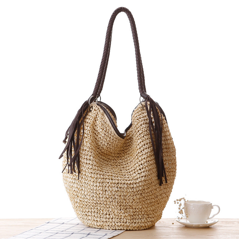 Women's Octopus Woven Simple Tassel Beach Personalized Women's Shoulder Bag