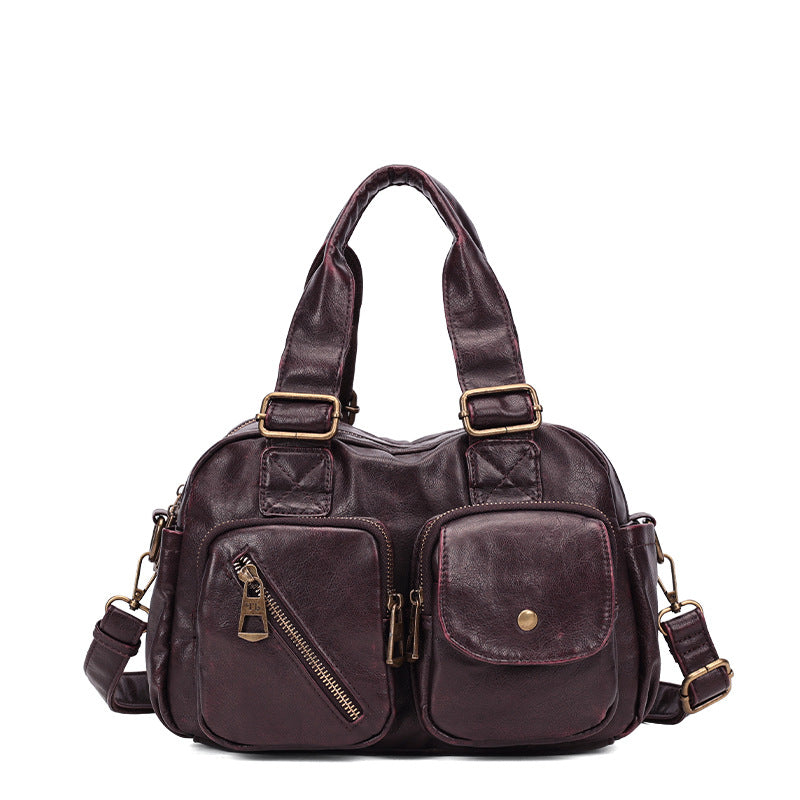 Women's Retro Simple Fashionable Large Capacity Shoulder Bags