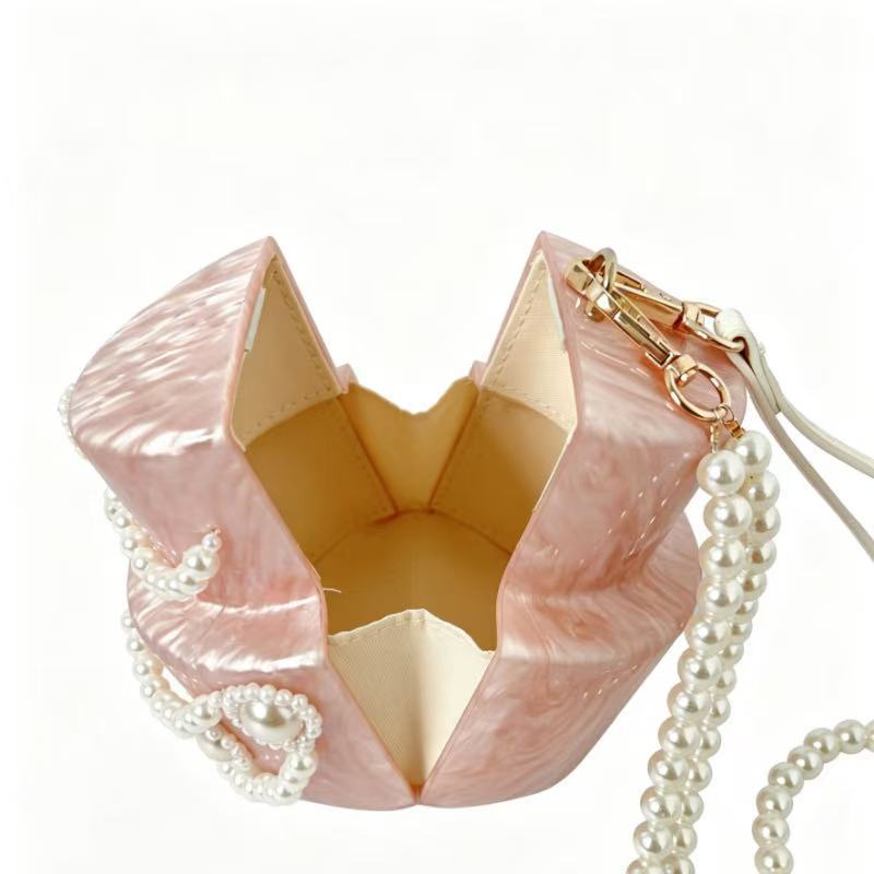 Women's Cake Acrylic Dinner Candy Color Trend Pearl Handbags