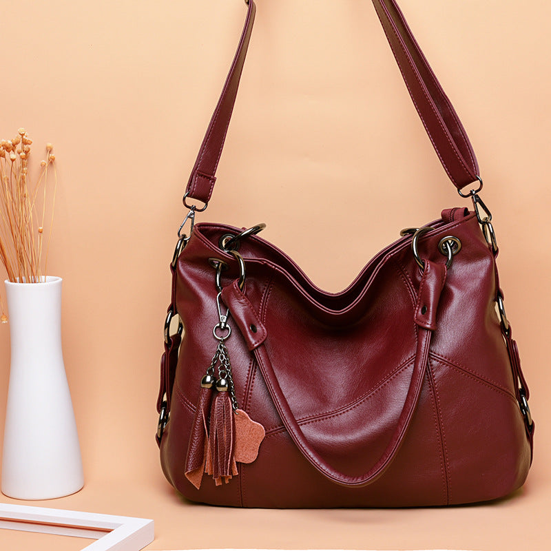 Women's Large Fashion Mom Fan Capacity Soft Leather Women's Messenger Bag