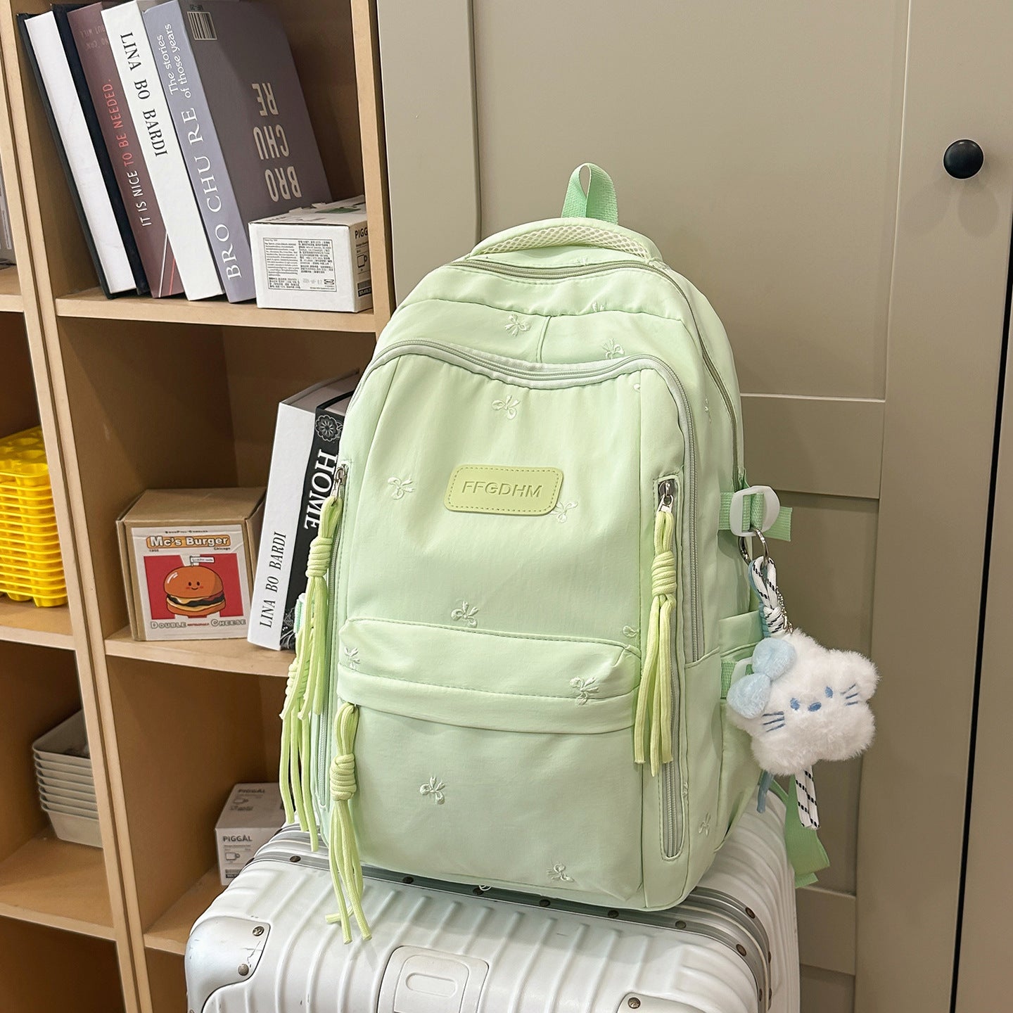 Women's Niche Large Capacity Bowknot Junior Lightweight College Student Schoolbag