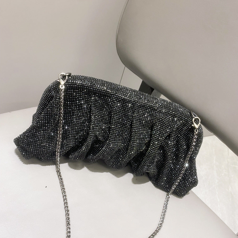 Women's Shiny Rhinestone Clip Diamond Lady's Women's Clutch