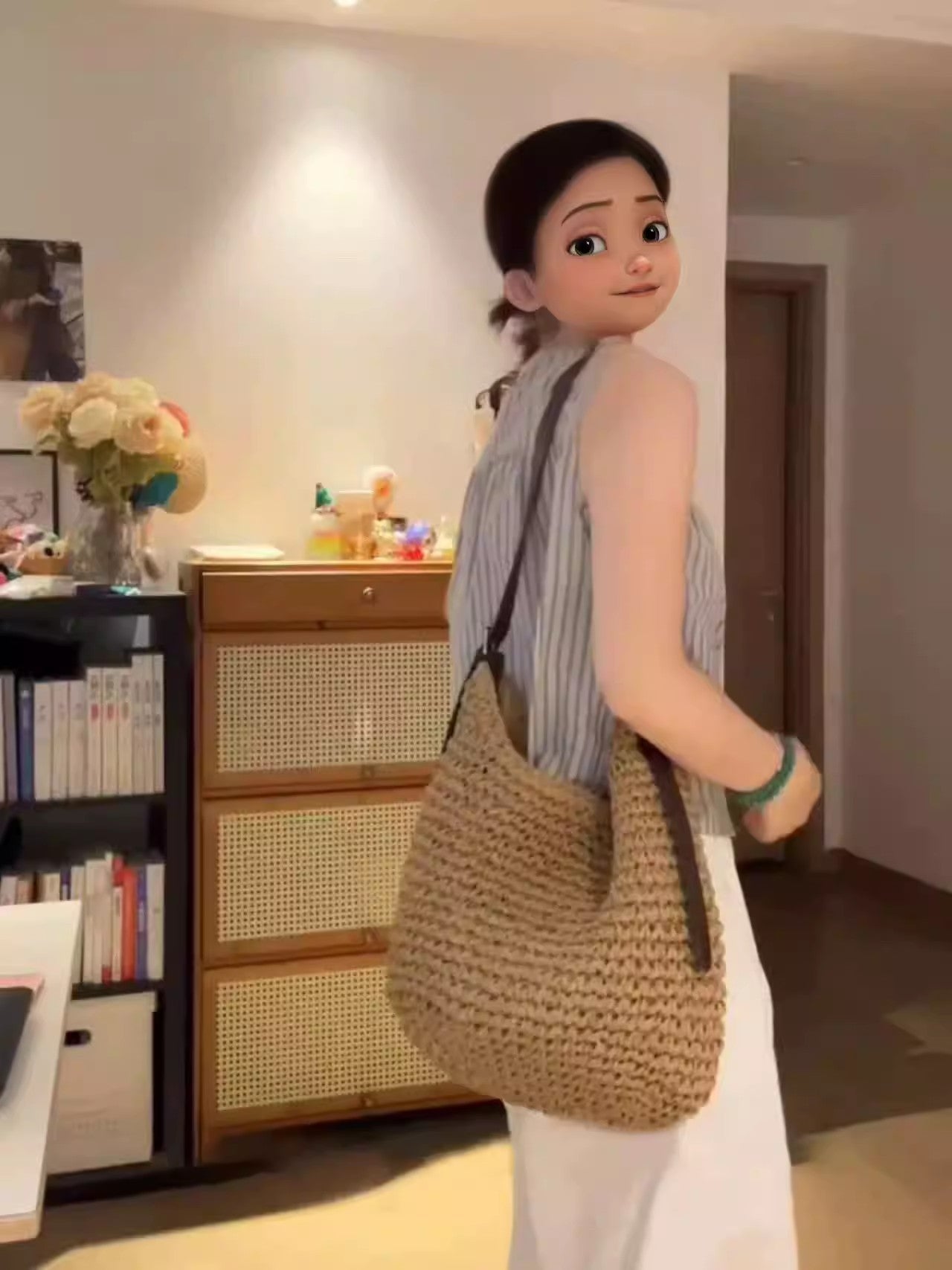 Summer Lazy Style Straw Large Capacity Seaside Women's Messenger Bag