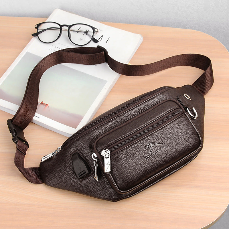 Men's Kangaroo Large Capacity Leisure Mobile Fashion Bags