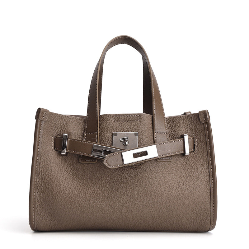 Top Layer Cowhide Design High Sense Genuine Leather Women's Messenger Bag