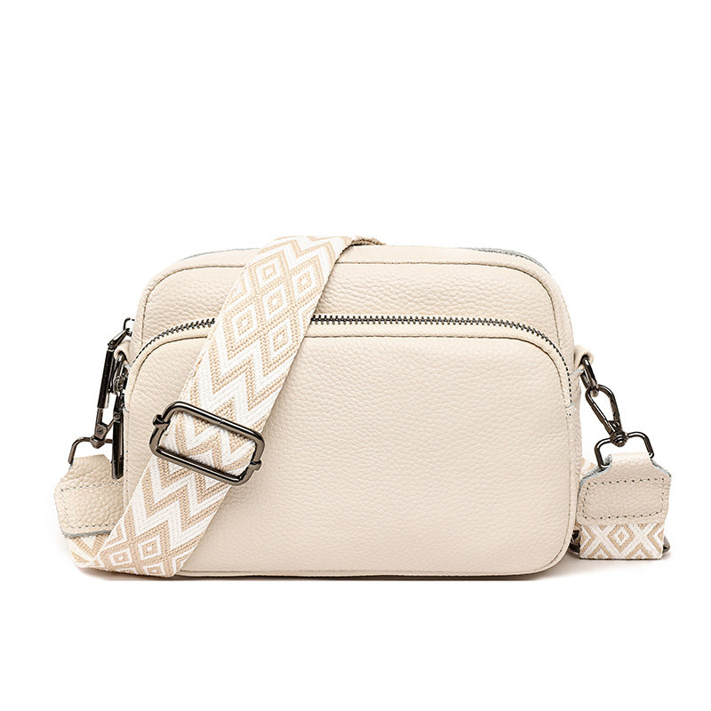 Women's Solid Color Lychee Pattern Simple Shoulder Bags
