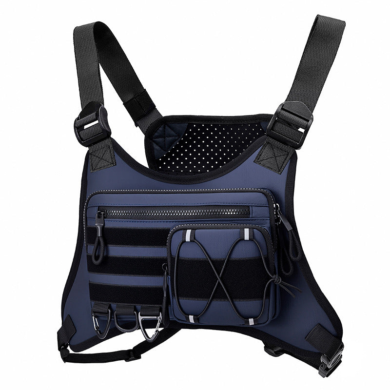 Vest Leisure Reflective Riding Adjustable Permeable Men's Chest Bag